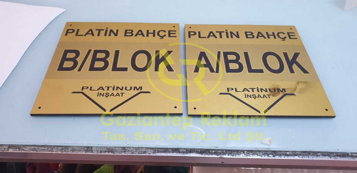Altın Kompozit Blok Yönlendirme İsimlik Tabela