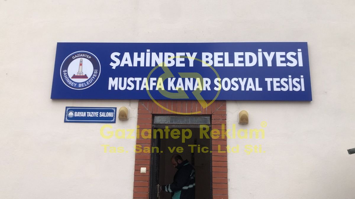 Belediye sosyal tesis Kompozit Panel Işıksız Levha Tabela