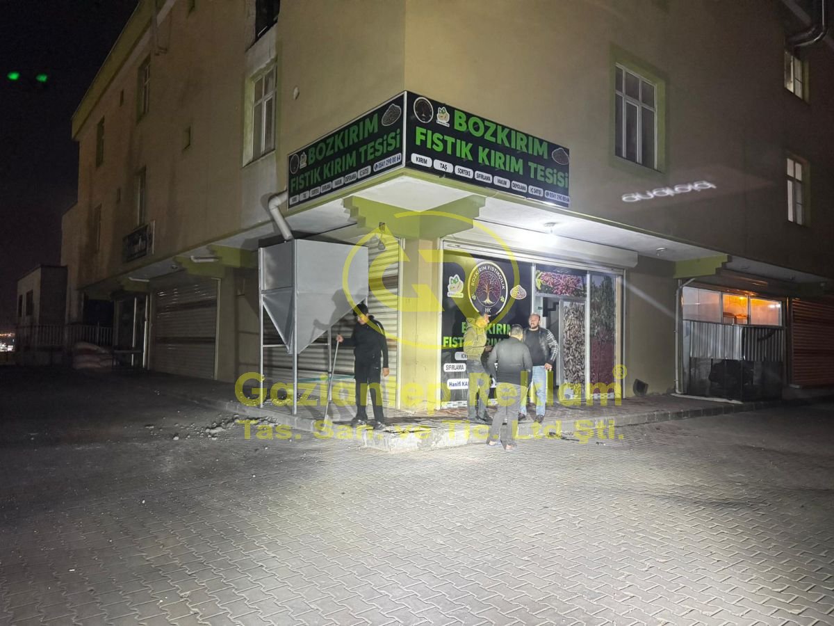 Bozkırım Fıstık Kırım Tesisi Led Aydınlatmalı Kutu Harf Tabela