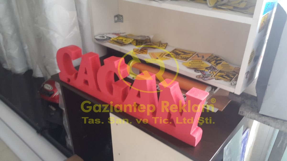 CNC Kesim Kalın strafor köpük Harfler