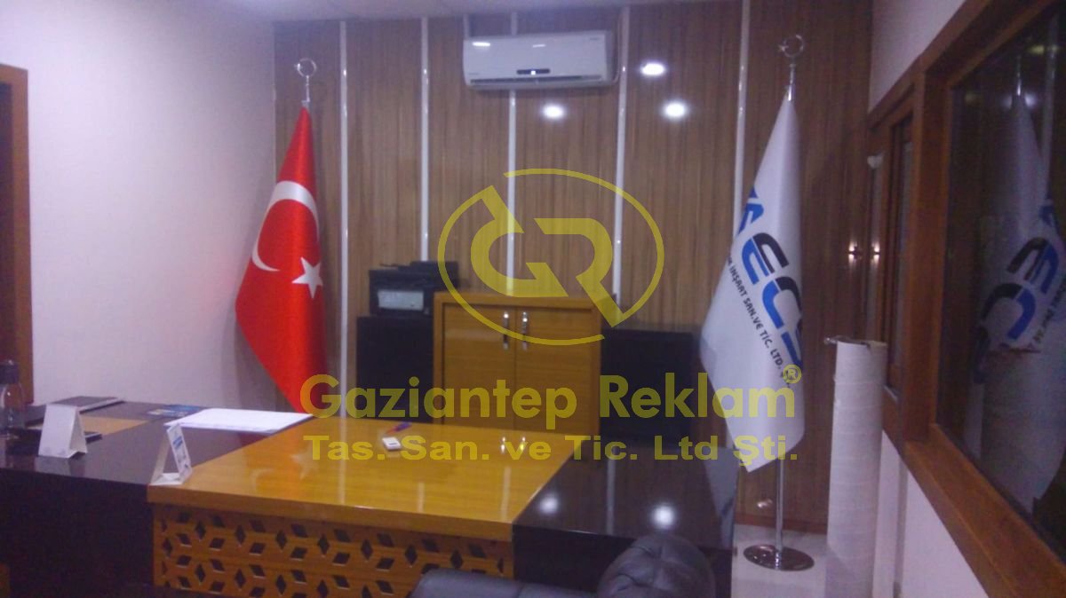 Ecs Logolu Estetik Ofis Tipi Makam Bayrağı