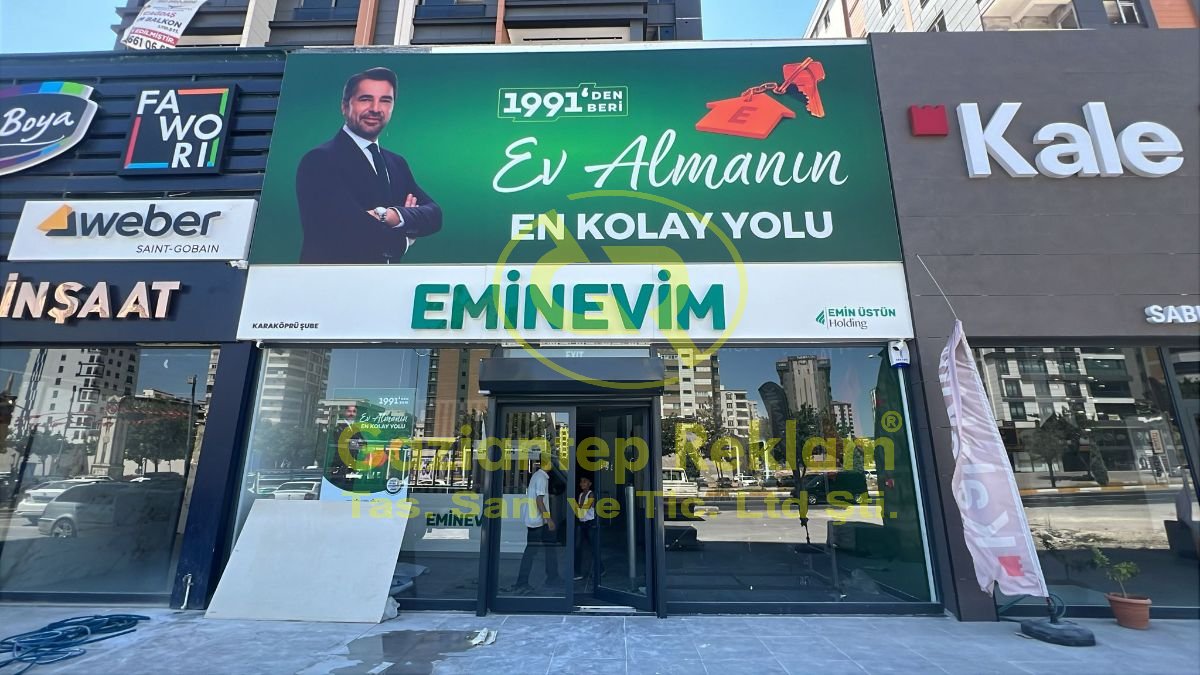 Eminevim Mağazası Estetik Germe Vinil ve Pleksi Kutu Harf