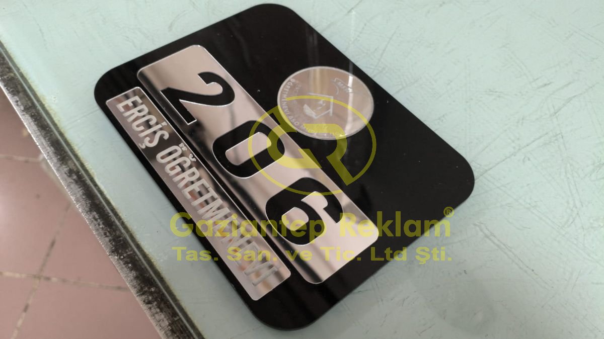 Erciş Öğretmenevi Ayna Pleksi Oda Kapı Tabelası 206