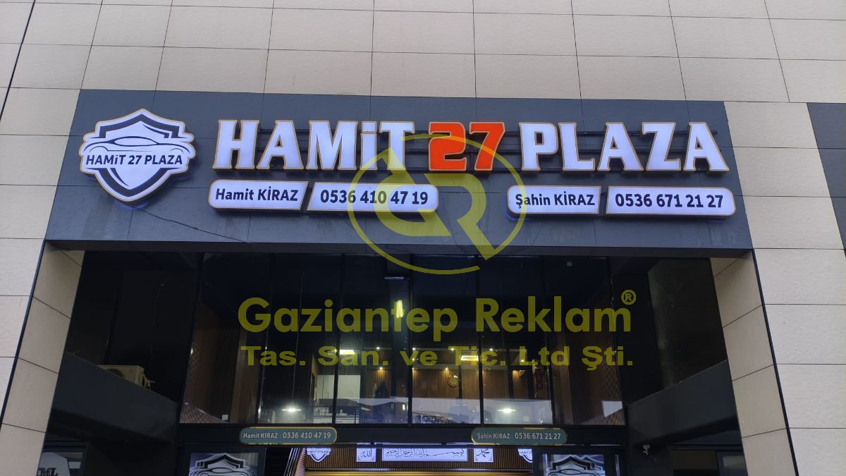 Hamit 27 Plaza Pleksi Yüzeyden Işıklı Kutu Harf