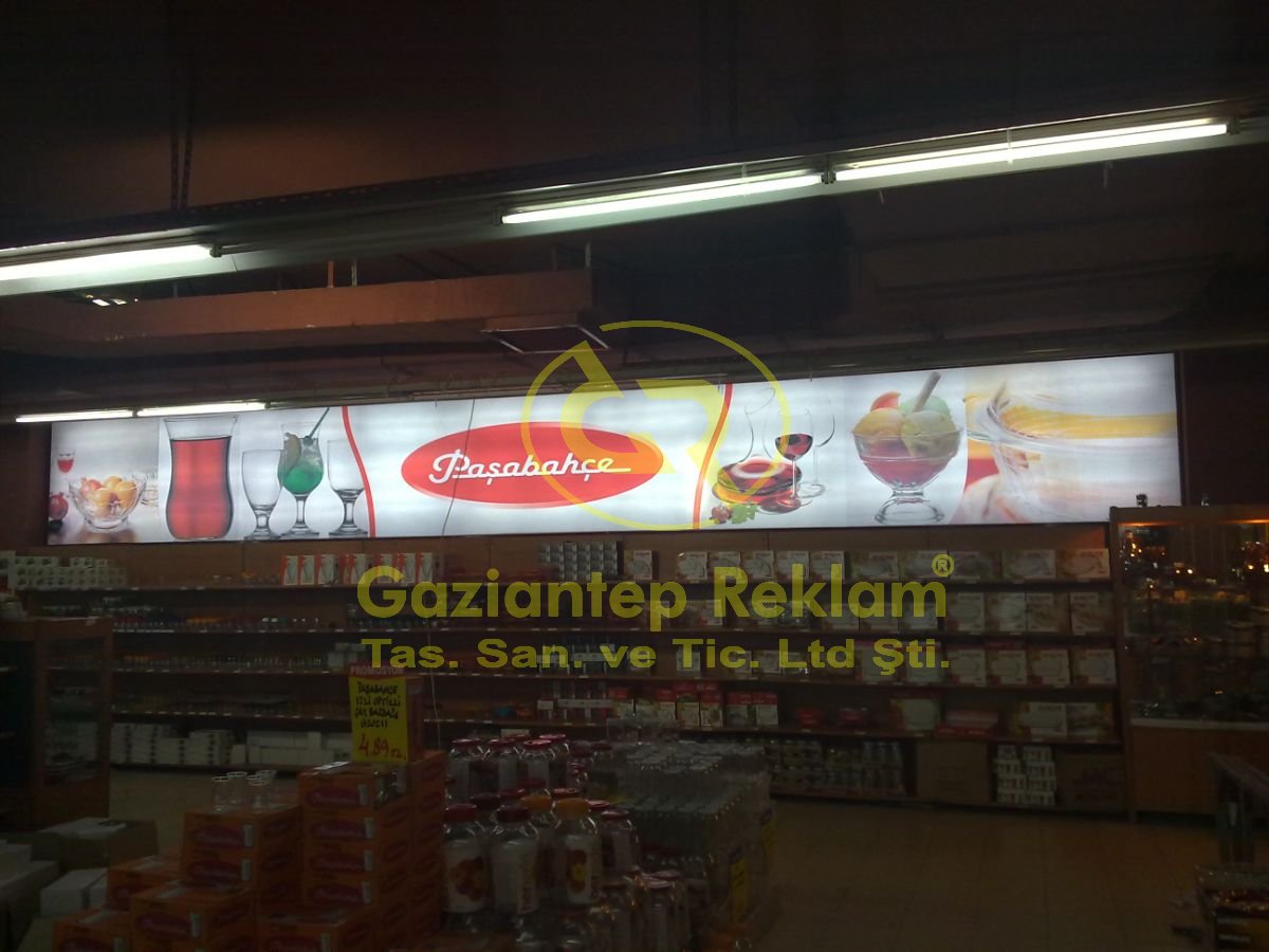 İç mekan Işıklı Germe Vinil Kaset Tabela