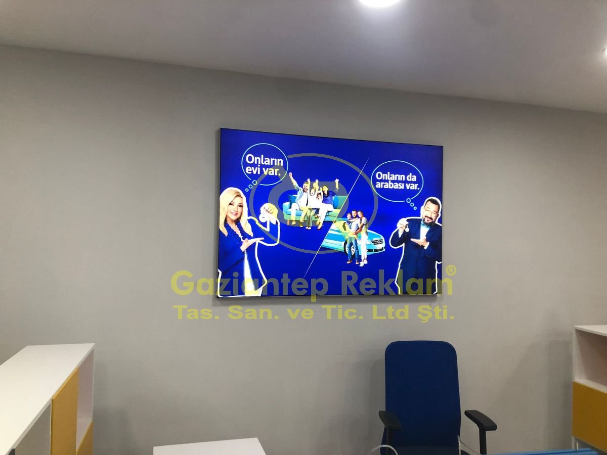 İç Mekan Tekstil Baskı LED Işıklı Kutu Tabela