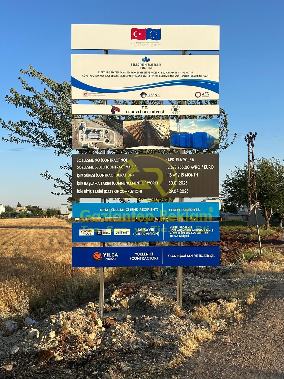 İlbank sac İnşaat Proje Bilgilendirme Tabelası Çözümleri