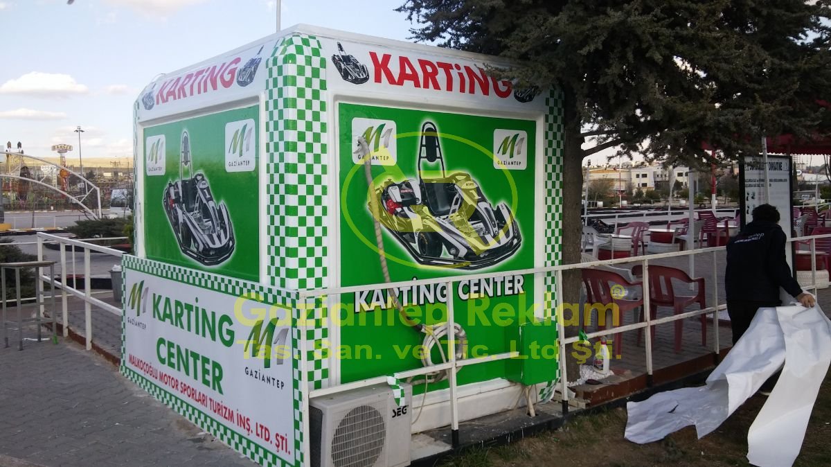  Karting Kiosk Giydirme Dijital Sticker