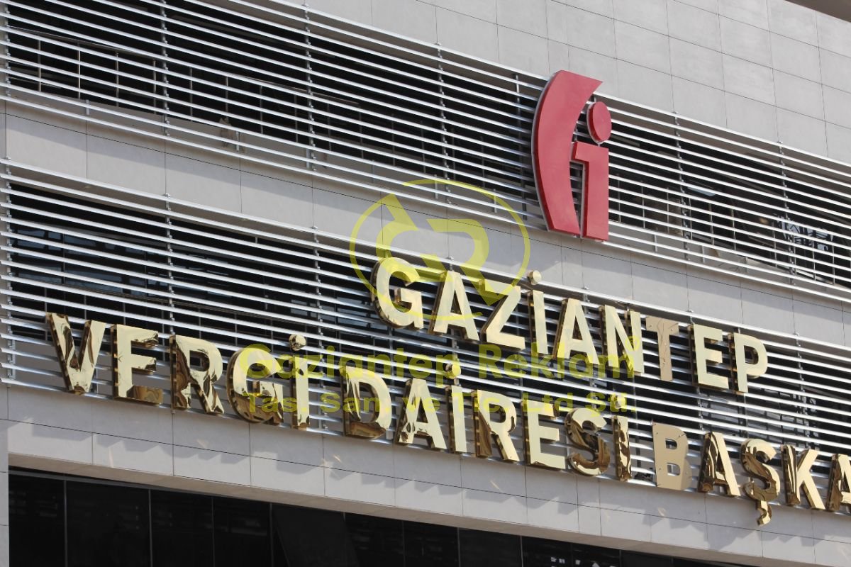 Parlak Gold Krom Paslanmaz Kurumsal Kutu Harf