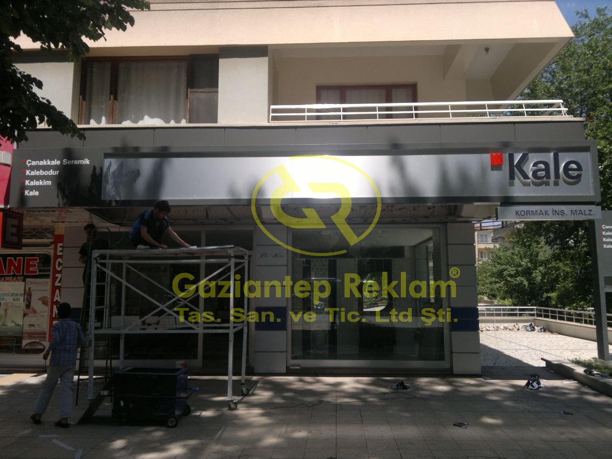 Paslanmaz Kutu Harf Kompozit Zemin Işıklı Tabela