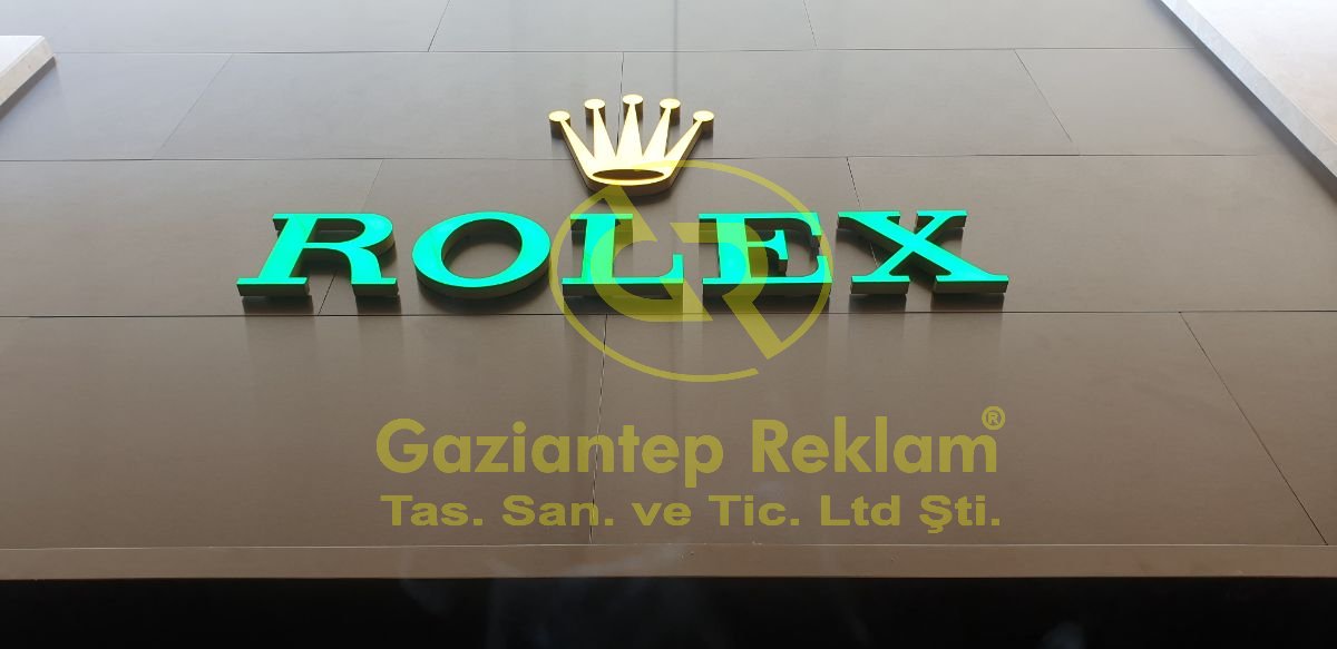 Pleksi Ön Yüzey Işıklı Krom Kutu Harf Tabela