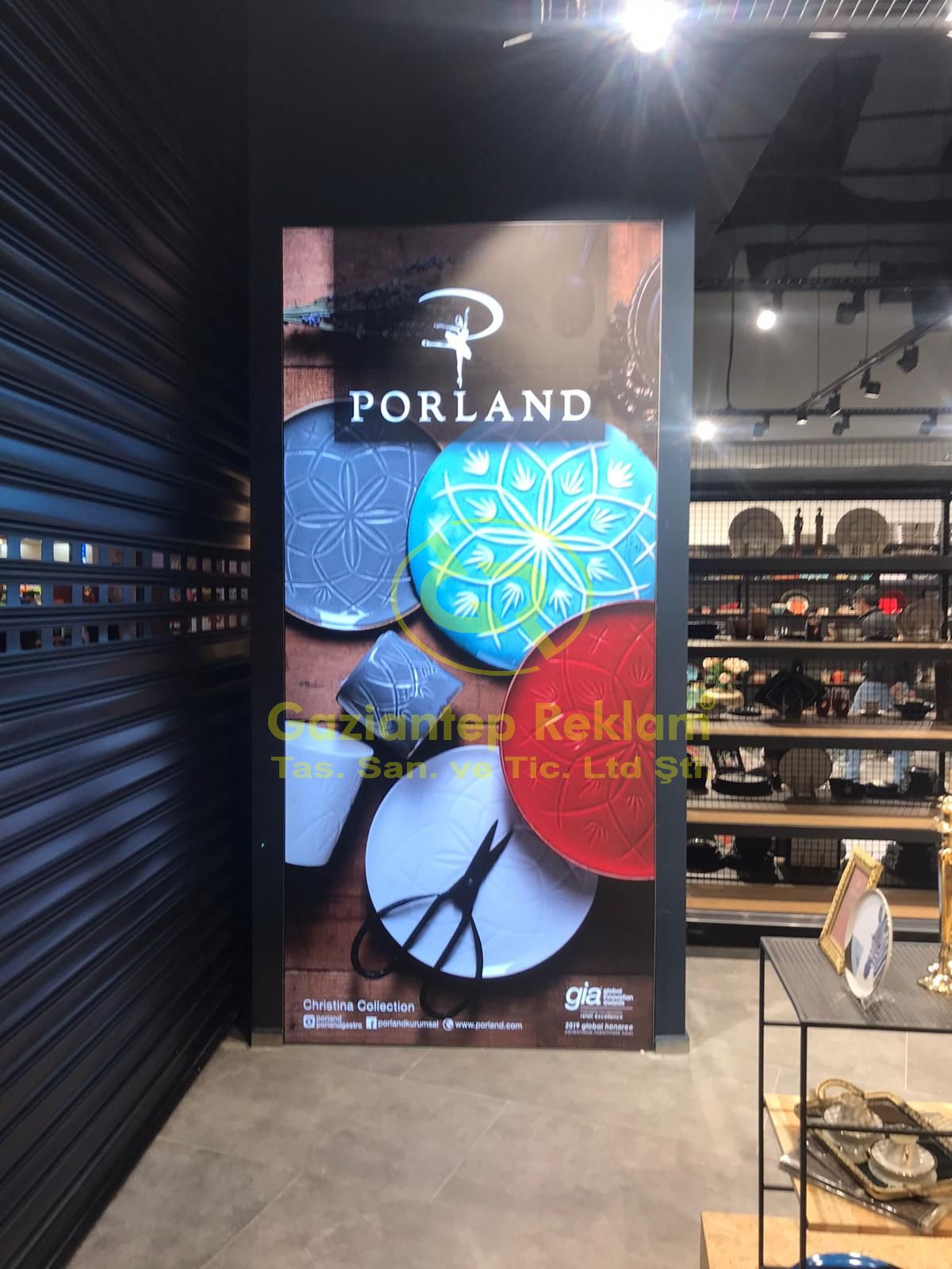 Porland Mağazası Estetik Işıklı Kumaş Lightbox Tabela
