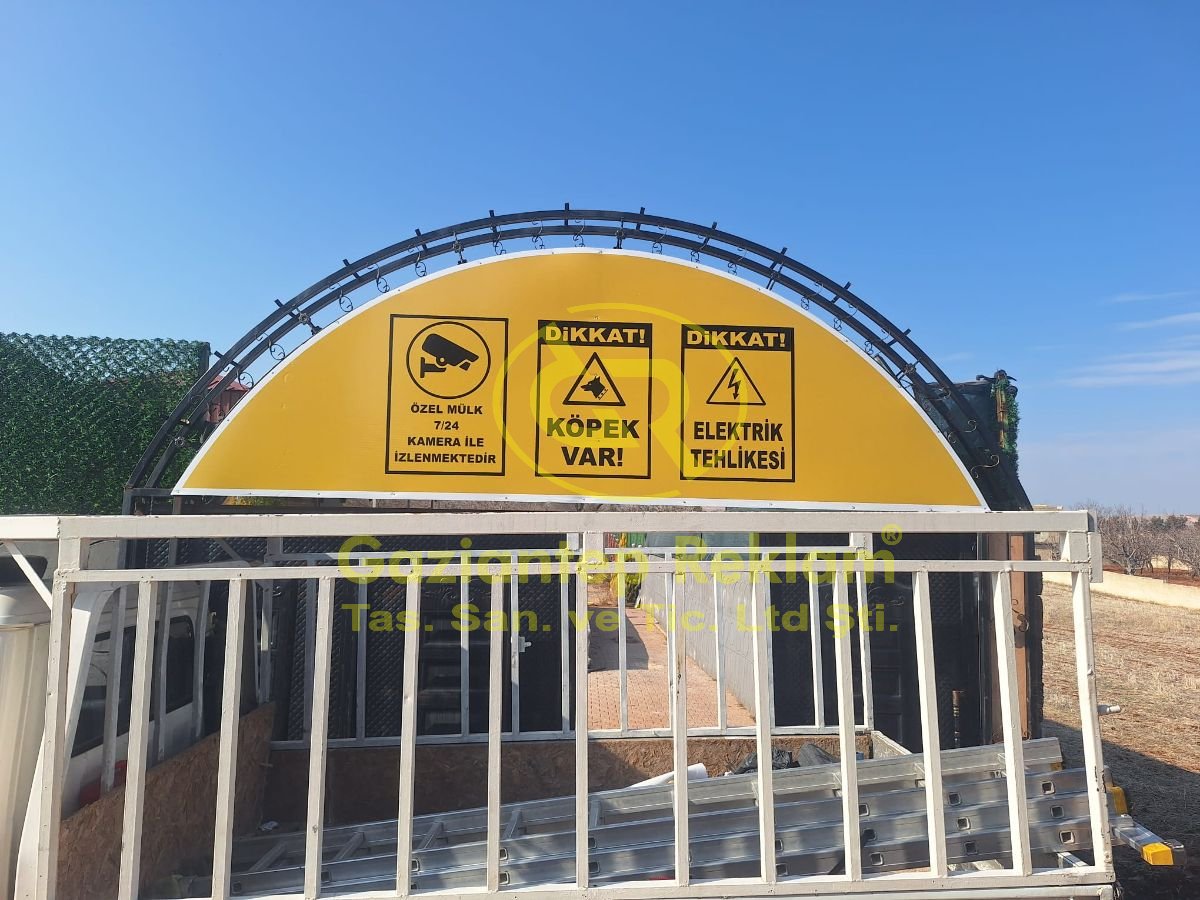 Profesyonel Özel Mülk Güvenlik İkaz Tabelası