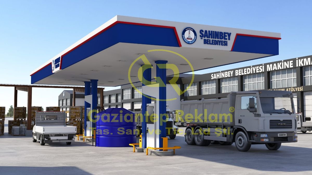 Şahinbey Belediyesi ışıklı Kutu Harf Tabela