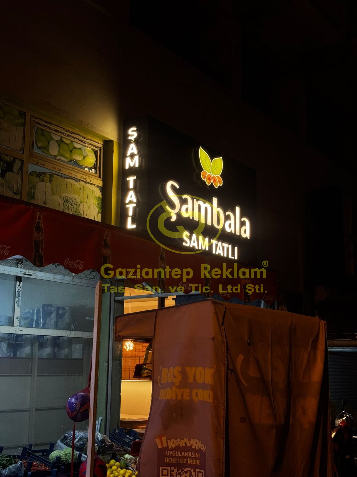 Şambala Tatlısı  Pleksi LED Kutu Harf Tabela