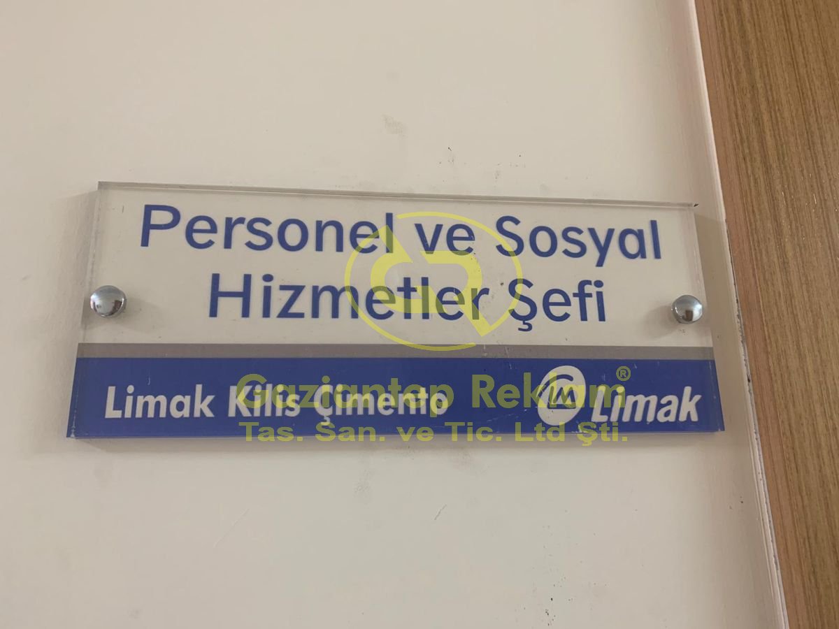Şeffaf Pleksi Kurumsal Oda İsimlik Yönlendirme Çözümleri