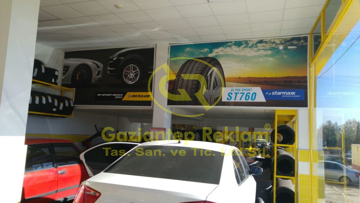 Starmaxx Dunlop Lastik Mağazası Vinil Germe Tabela