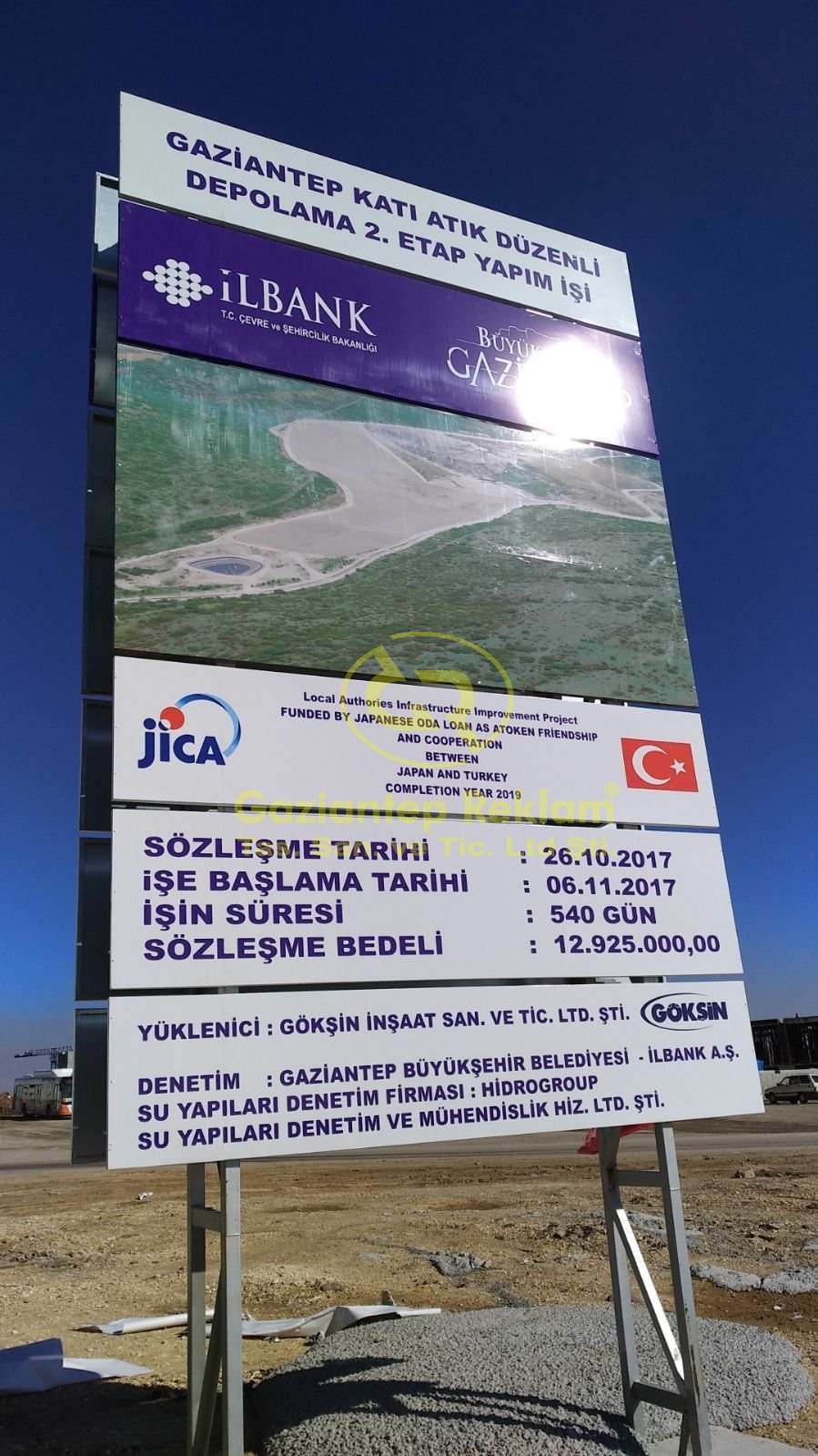 Uzun Ömürlü ilbank İnşaat Bilgilendirme Tabelası